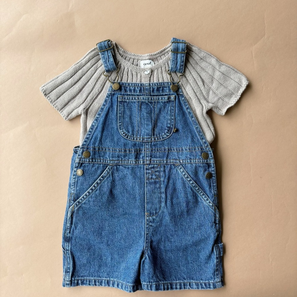 Vintage Faded Flory denim toddler overalls size 2